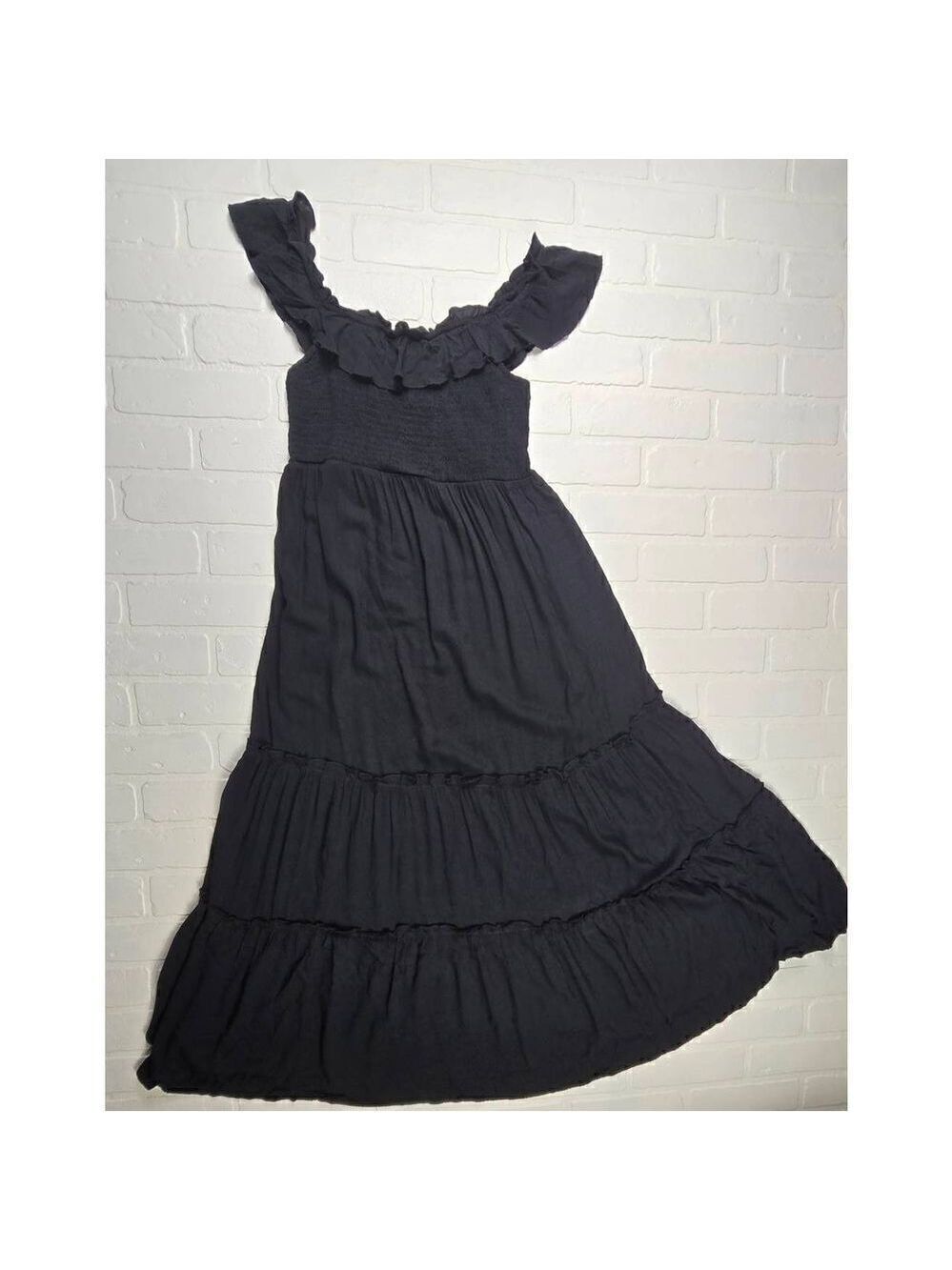 Isabel Maternity Black Maxi Dress Small